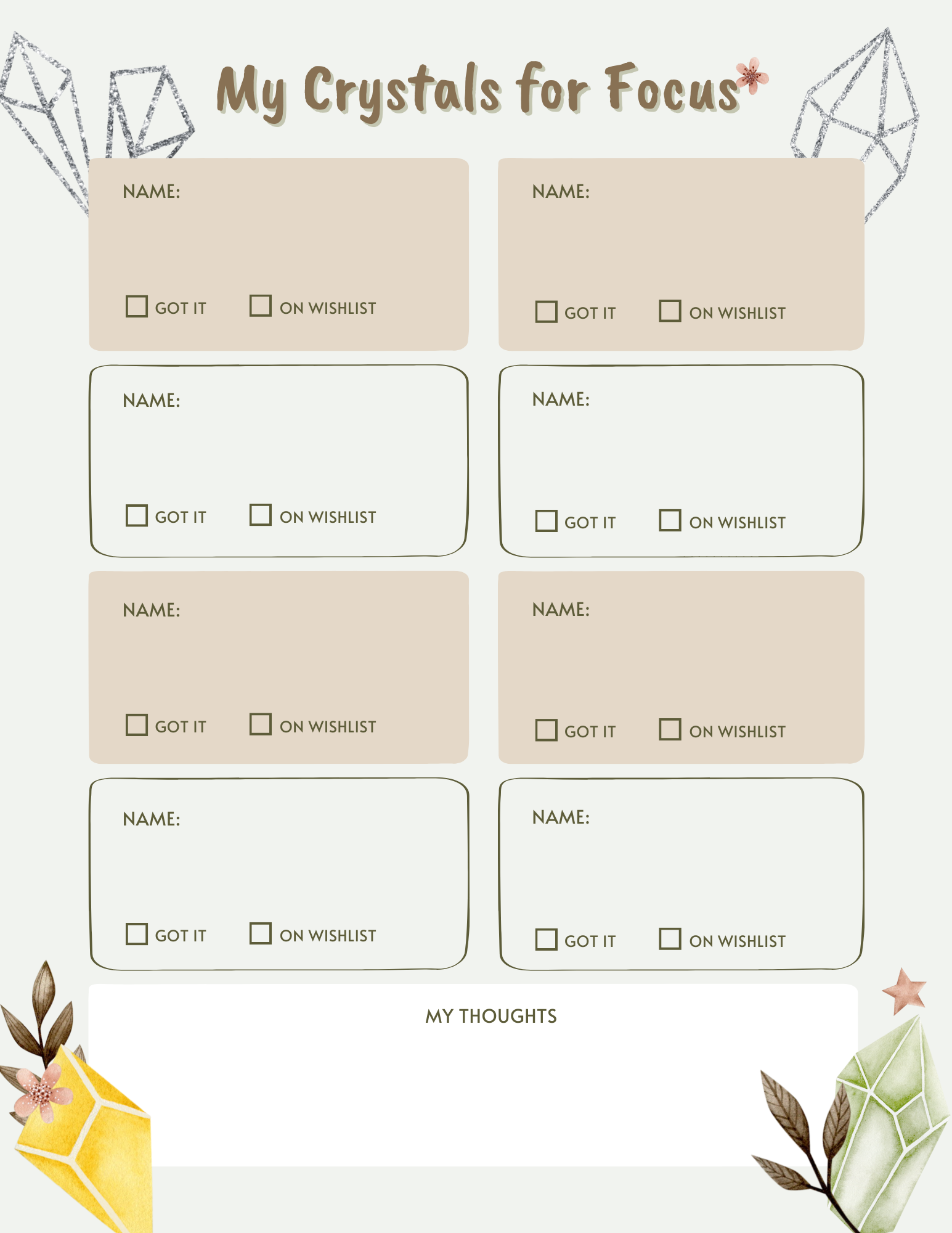 Crystal Energy Planner & Journal – Track Your Collection, Amplify Your Intentions - Image 9