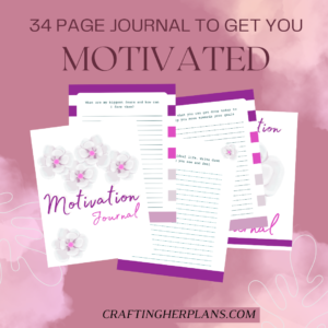 Purple Flower Motivation Journal (32 Page Printable)