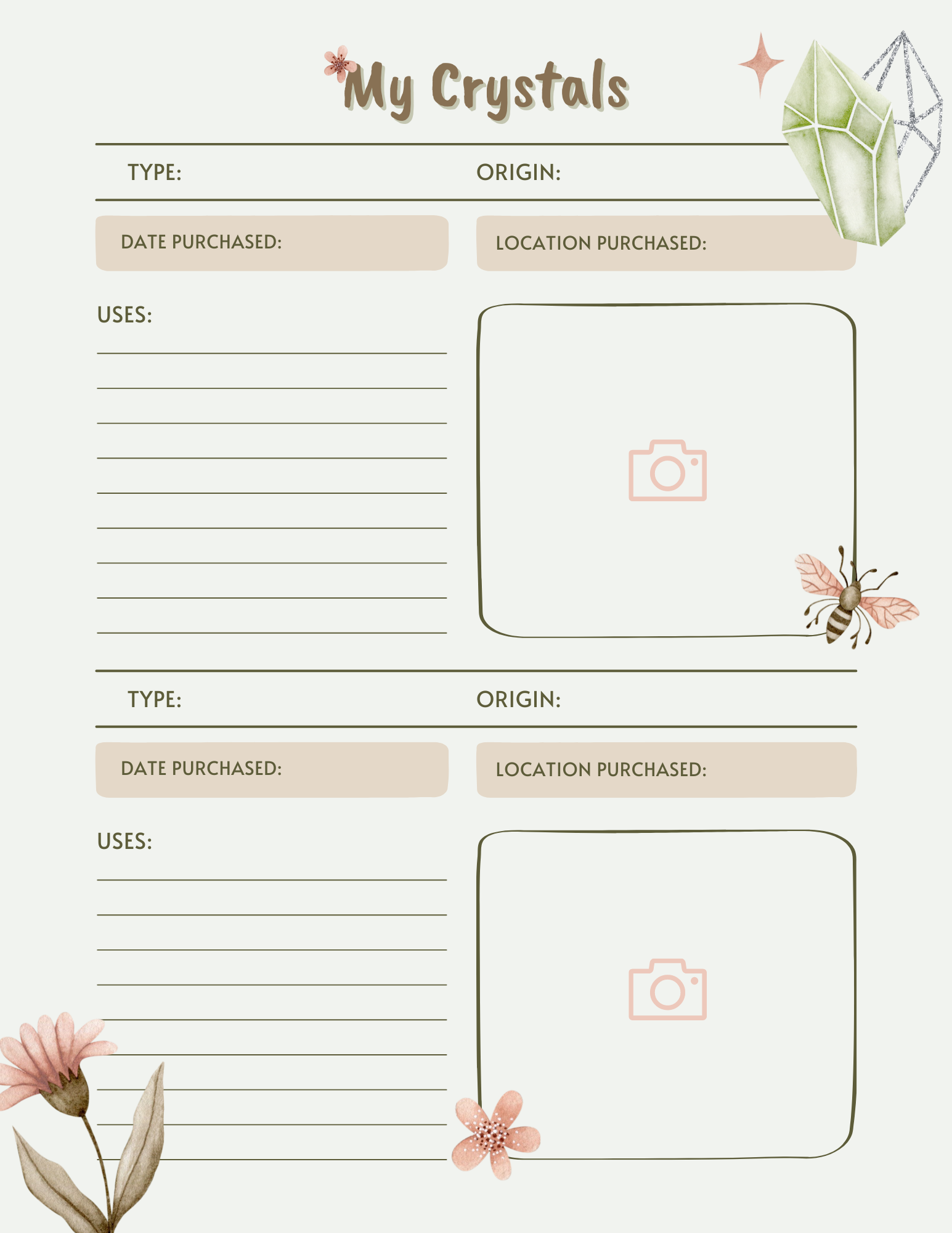 Crystal Energy Planner & Journal – Track Your Collection, Amplify Your Intentions - Image 4