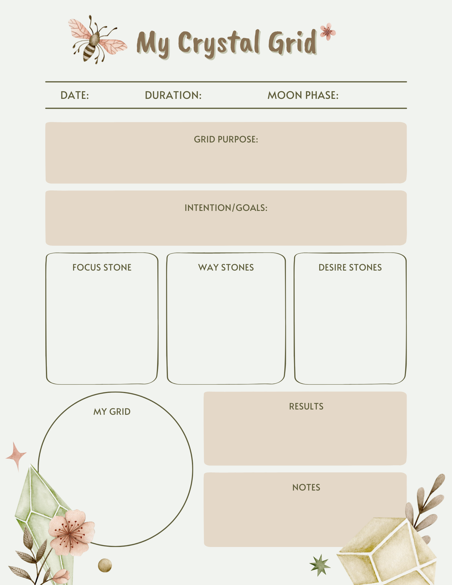 Crystal Energy Planner & Journal – Track Your Collection, Amplify Your Intentions - Image 6