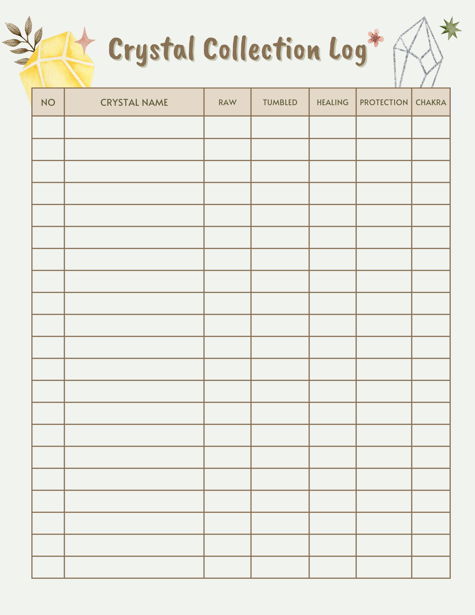 Crystal Energy Planner & Journal – Track Your Collection, Amplify Your Intentions - Image 7