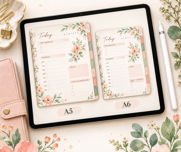 A5 vs A6 Digital Planner: Which Size Works Best on Your iPad?